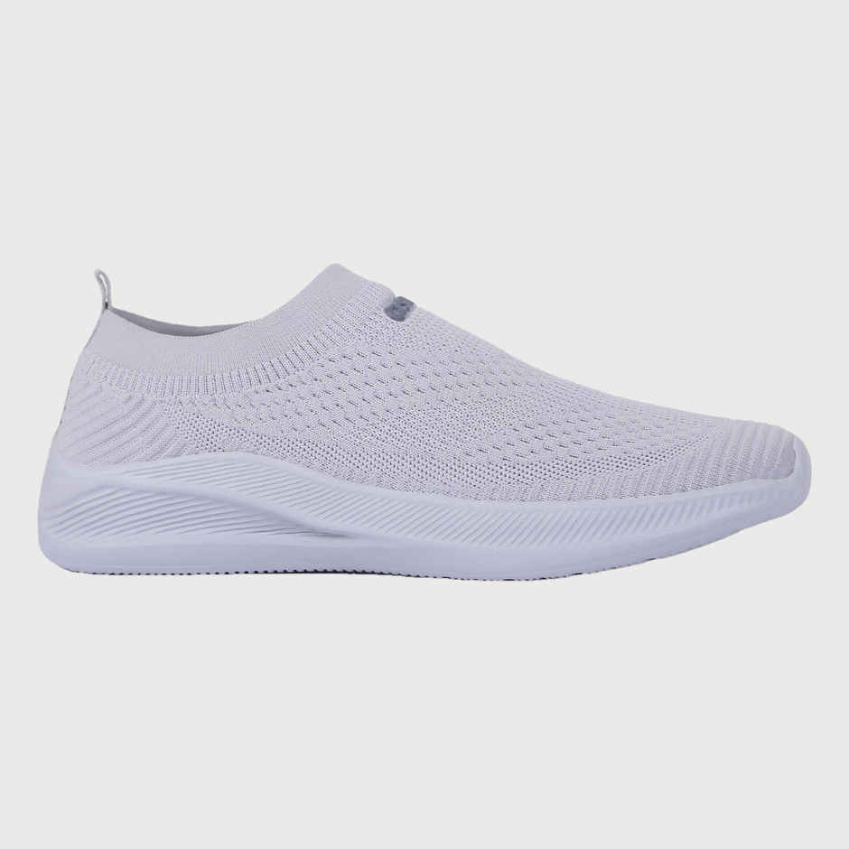 Asian Men s Wind-04 Light Grey Laceless Shoes | UK-7