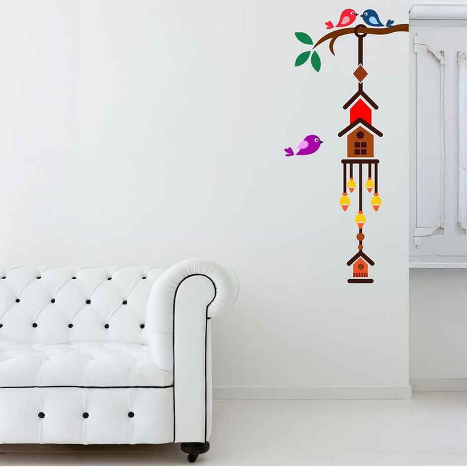 Wollzo 50 cm Birds Cage Removable Sticker