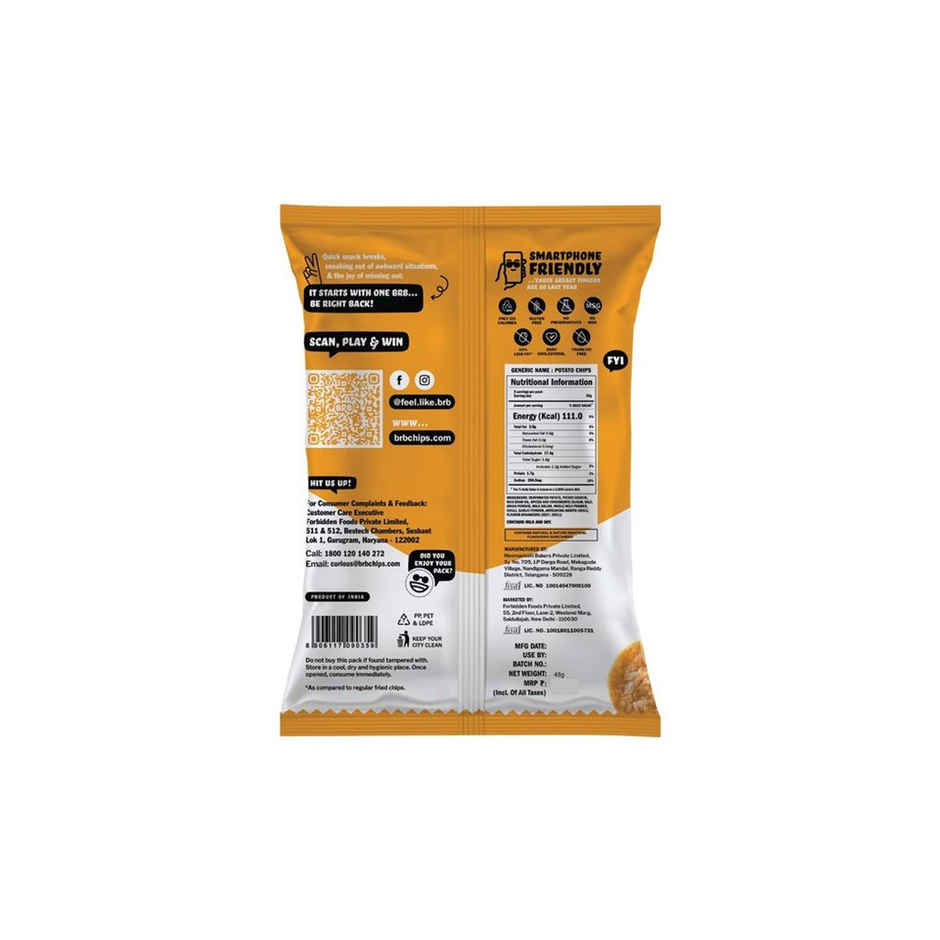 BRB Potato Popped Chips - Pasta Cheese Flavour