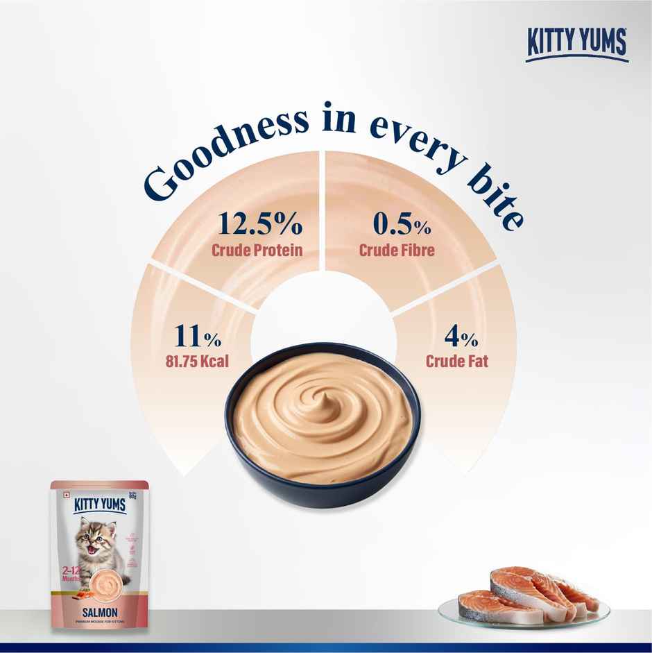 Kitty Yums Ocean Fish Mousse Kitten Wet Cat Food