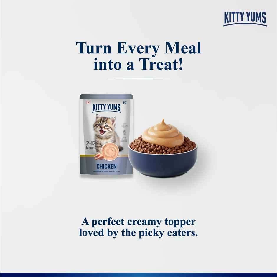 Kitty Yums Chicken Mousse Kitten Wet Cat Food