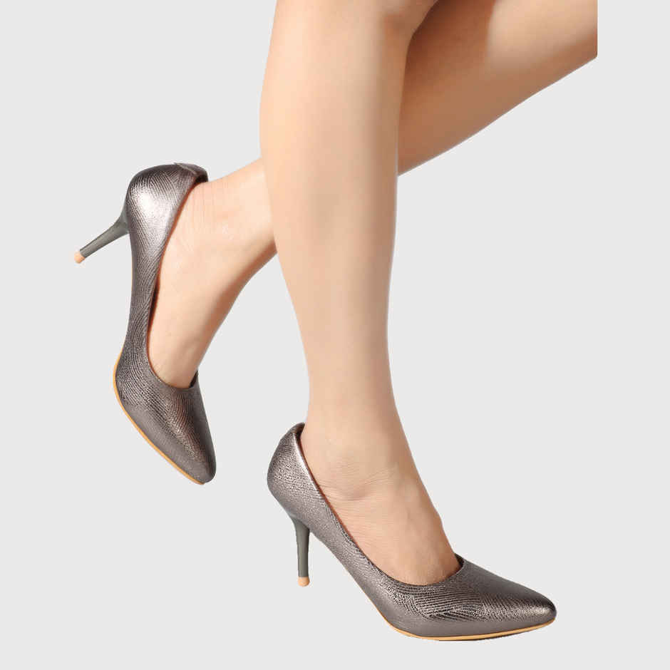 Carlton London Women Grey Heels Sandal - UK5