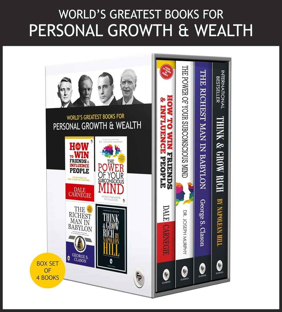 World's Greatest Books For Personal Growth & Wealth - Set Of 4 Books