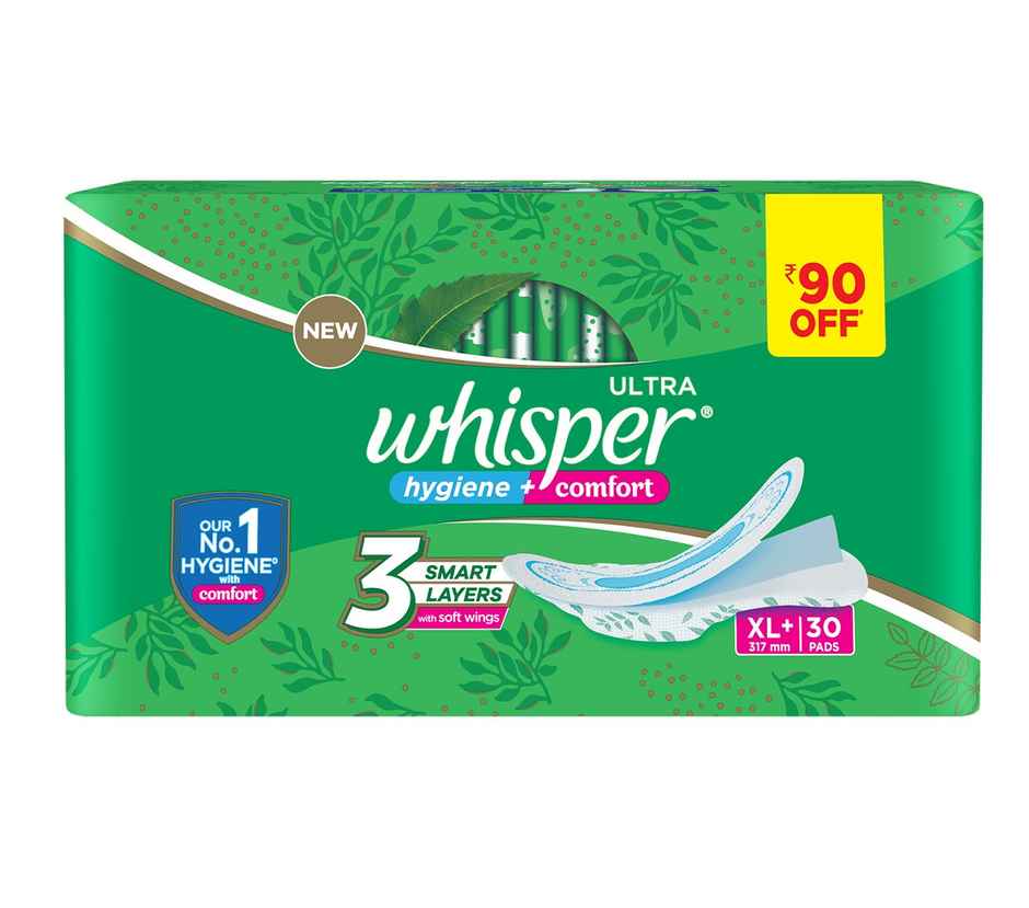 Whisper Ultra Clean  Sanitary Pads - XL+