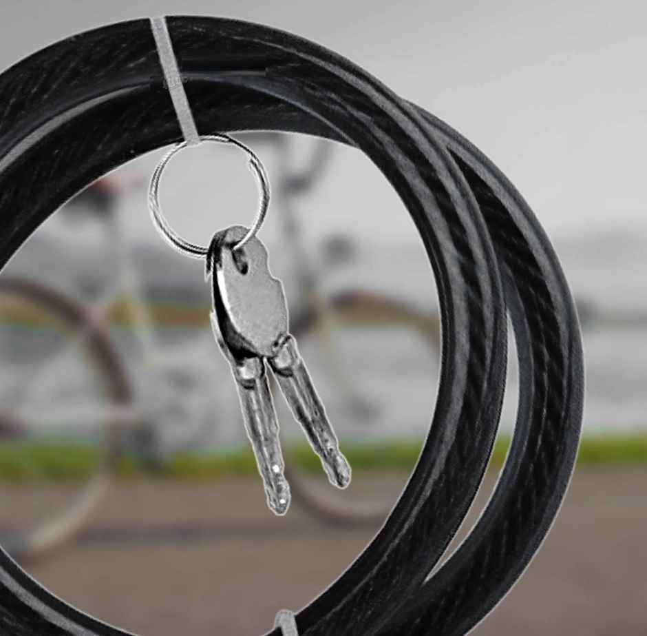 Autoguys Heavy Duty Cable Lock Anti Theft Lock For Multipurpose Use For Bike - Assorted