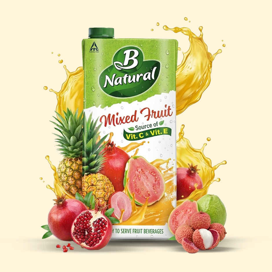 B Natural Mixed Fruit Juice, Rich in Vitamin C & E