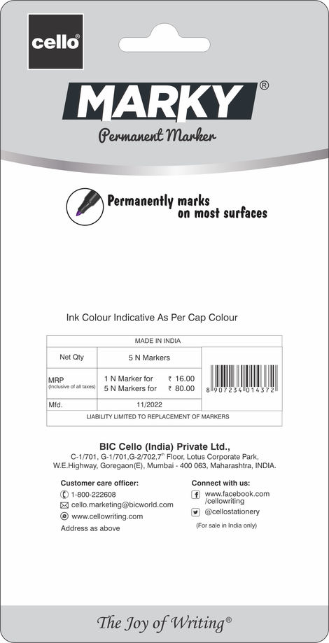 Cello Marky Permanent Marker - Blister