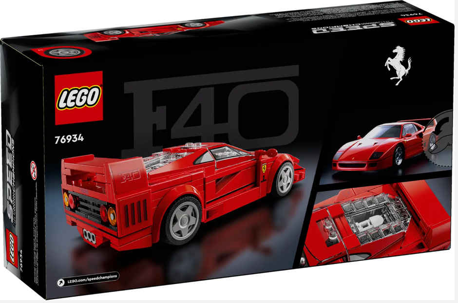 LEGO Speed Champions Ferrari F40 Supercar Vehicle Toy 76934 Building Blocks Toys