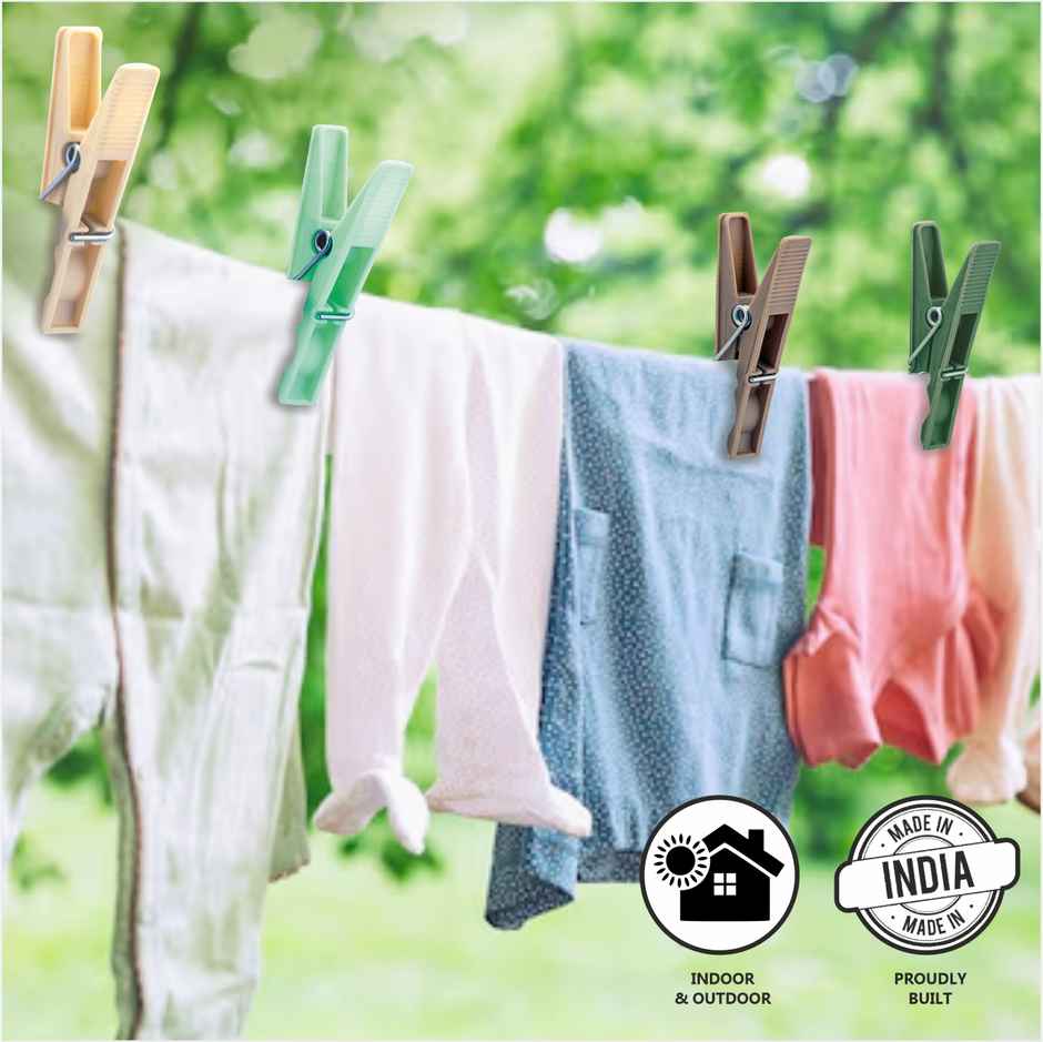 Jatin Civic Plastic Cloth Hanging Clips Set of 12 pcs | Assorted