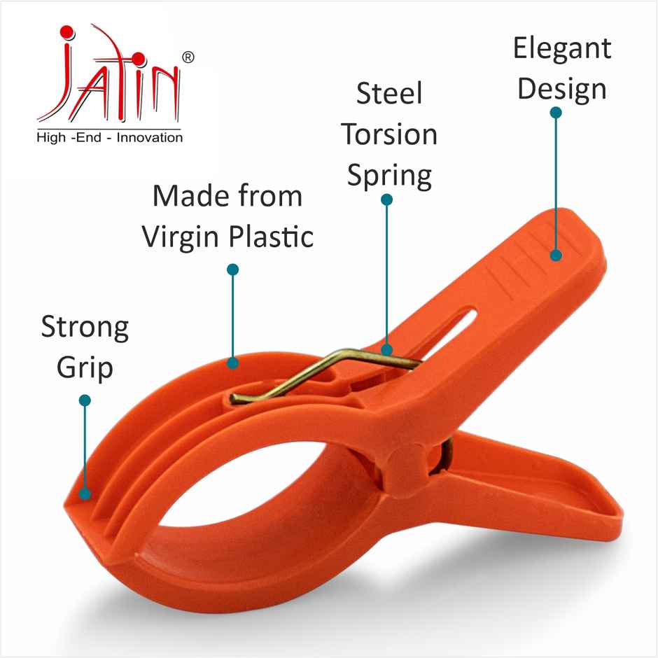 Jatin Creta Plastic Cloth Hanging Clips | Set Of 12 Pcs Combo