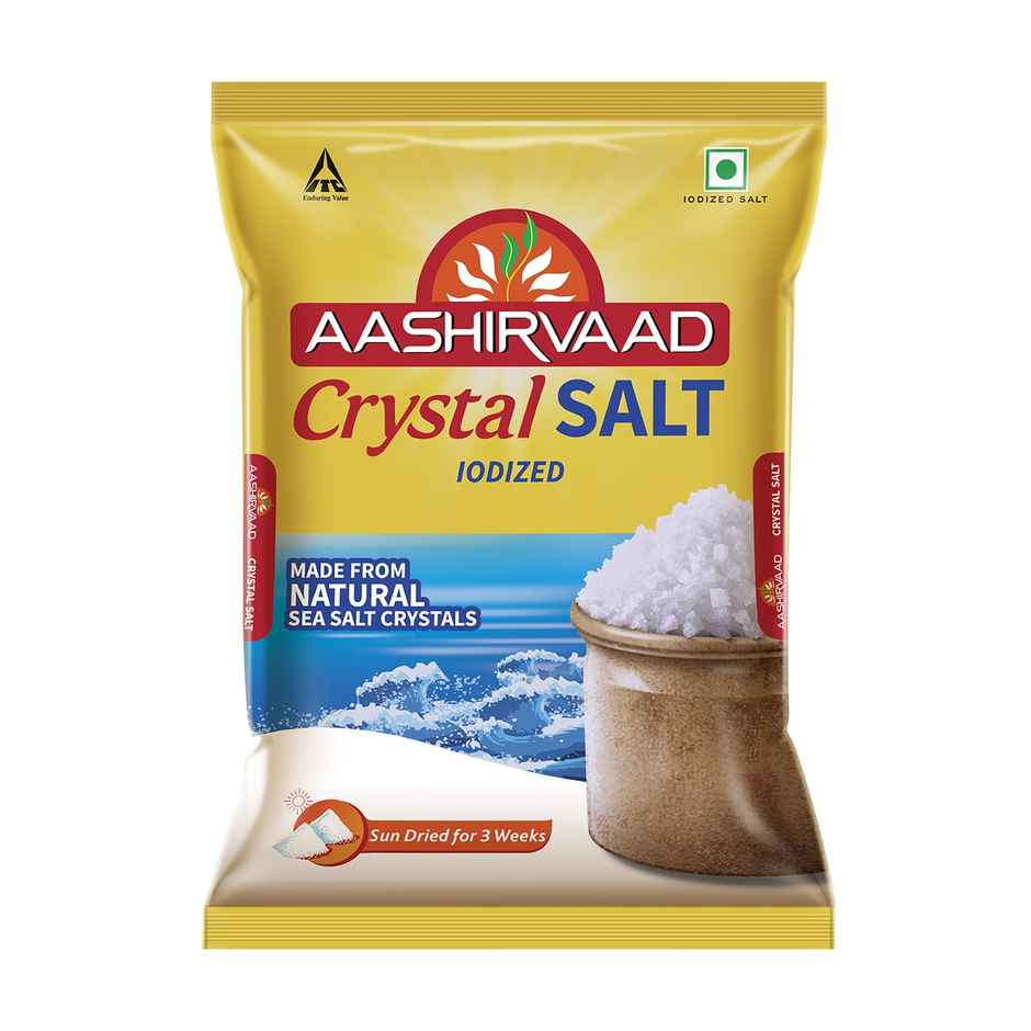Aashirvaad Iodized Crystal Salt, Authentic Crystal Salt For Traditional Dishes