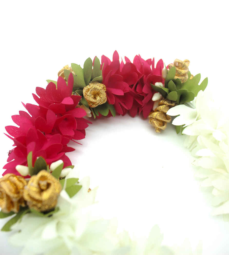 Jasmine Mogra Artificial Flower Gajra | Perfect for traditional occasions | Multicolour | Se7en