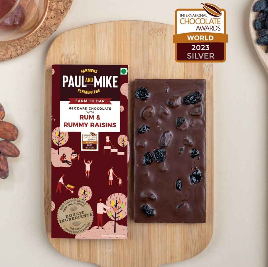 Paul And Mike Mild Dark Rum & Rummy Raisins Chocolate