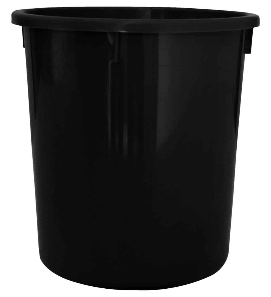 Kuber Industries Pack of 3 Plastic 5 L Open Dustbin Without Lid | Garbage Bin for Home (Black)