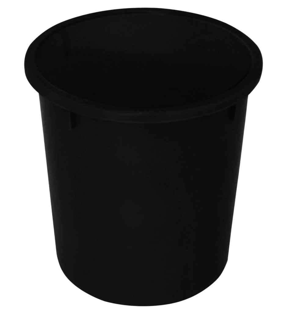 Kuber Industries Pack of 3 Plastic 5 L Open Dustbin Without Lid | Garbage Bin for Home (Black)
