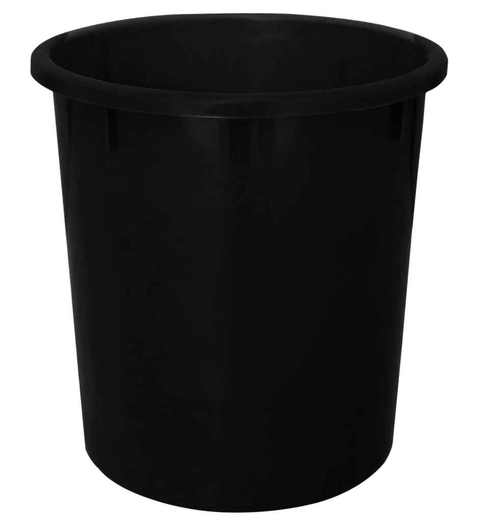 Kuber Industries Open Plastic Dustbin Without Lid | 5L | Pack of 4 (Black)