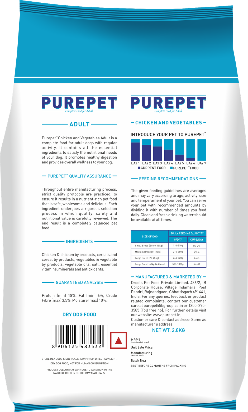 Purepet Chicken | VEG Adult Dog FOOD