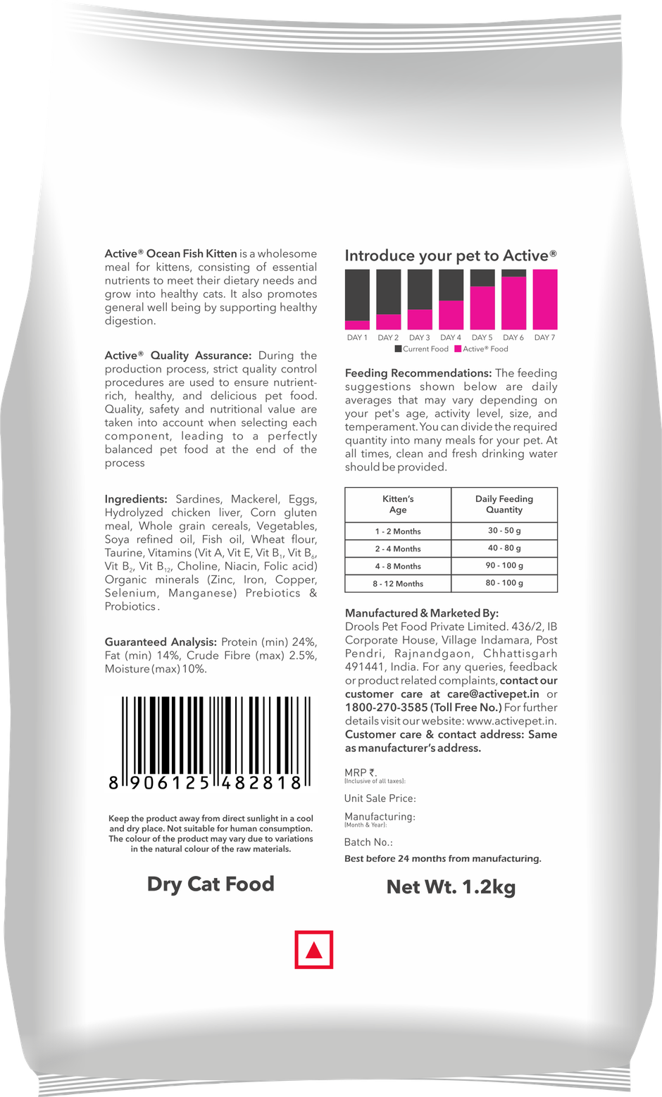 Active Ocean Fish Dry Kitten Cat Food | Buy 1 Get 1 Free