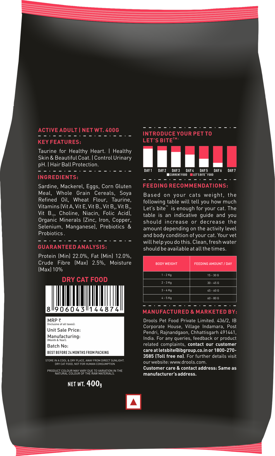 Let'S Bite Active Adult Dry Cat Food - Ocean Fish (Buy 1 Get 1 Free)