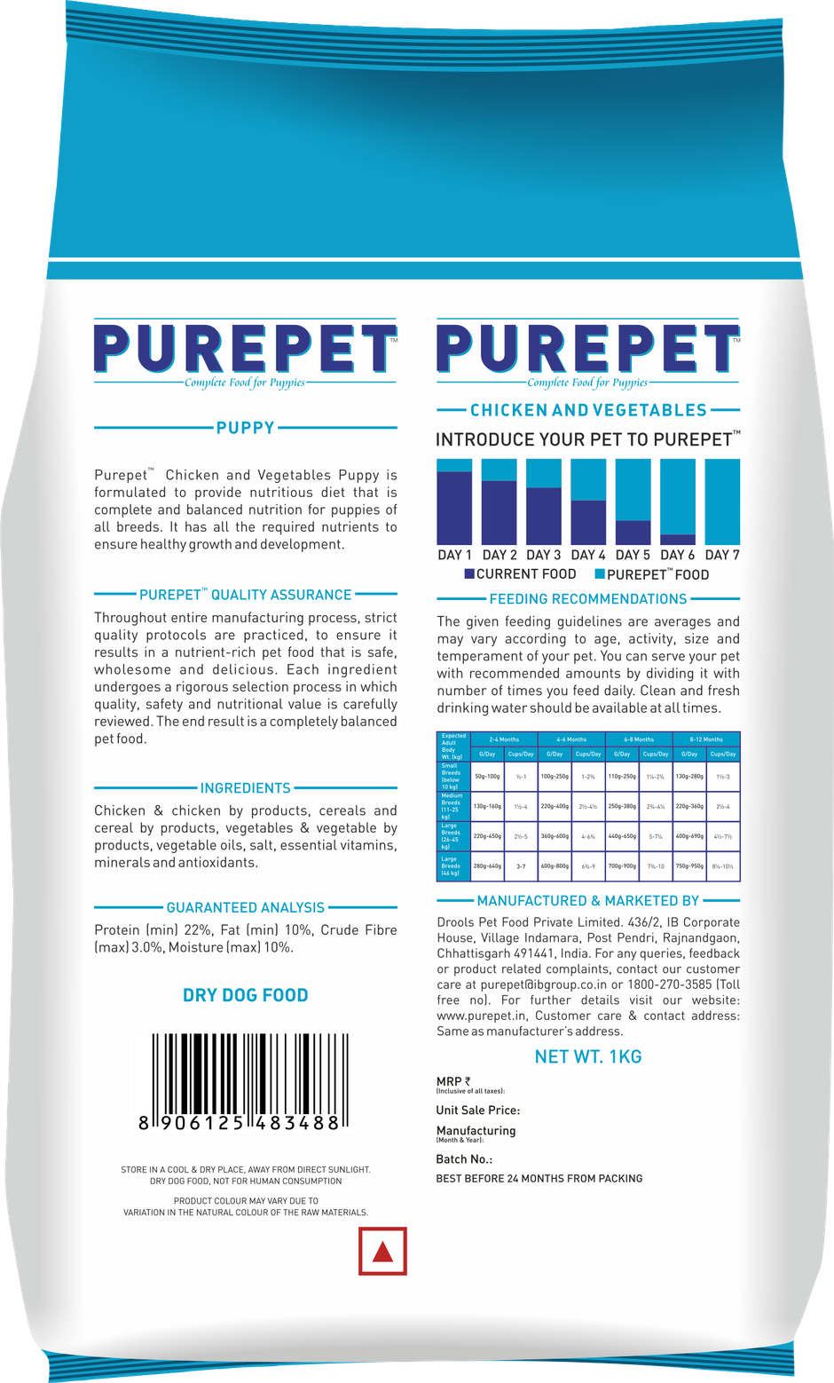 Purepet Chicken & Vegetable Puppy Dog Food