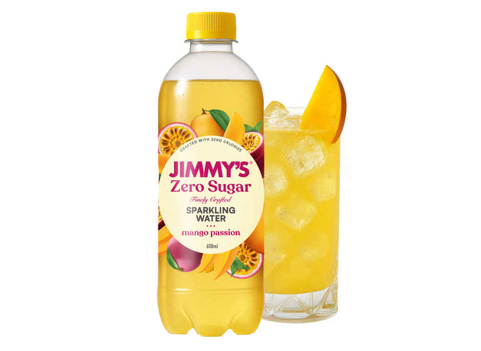Jimmy's Zero Sugar Mango passion Sparkling Water
