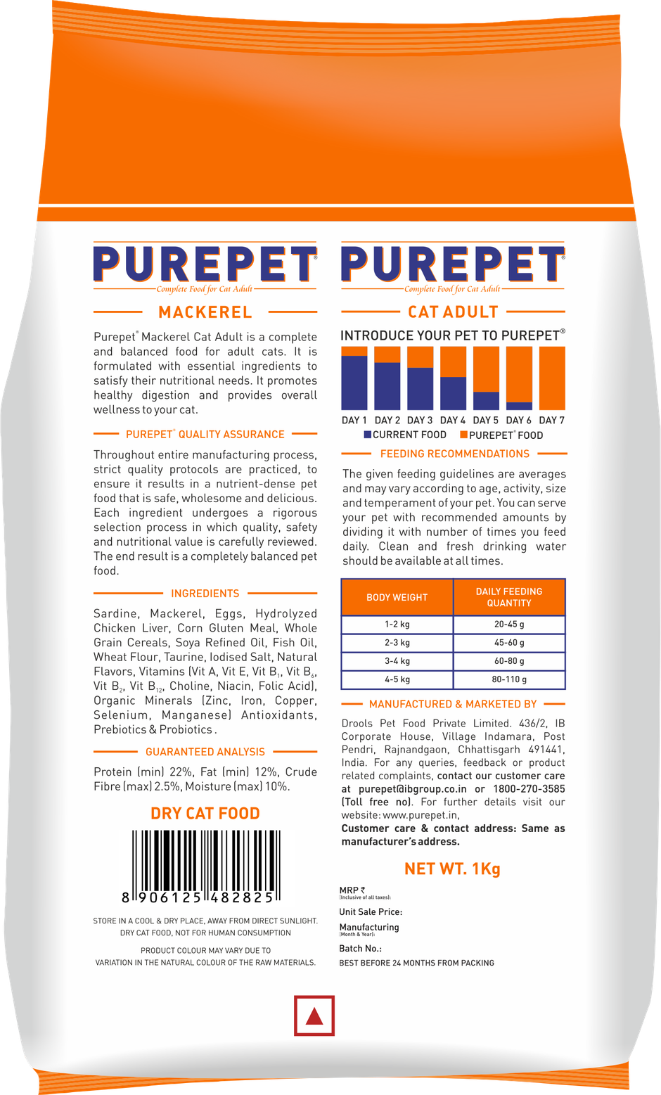 Purepet Mackerel Adult Dry Cat Food