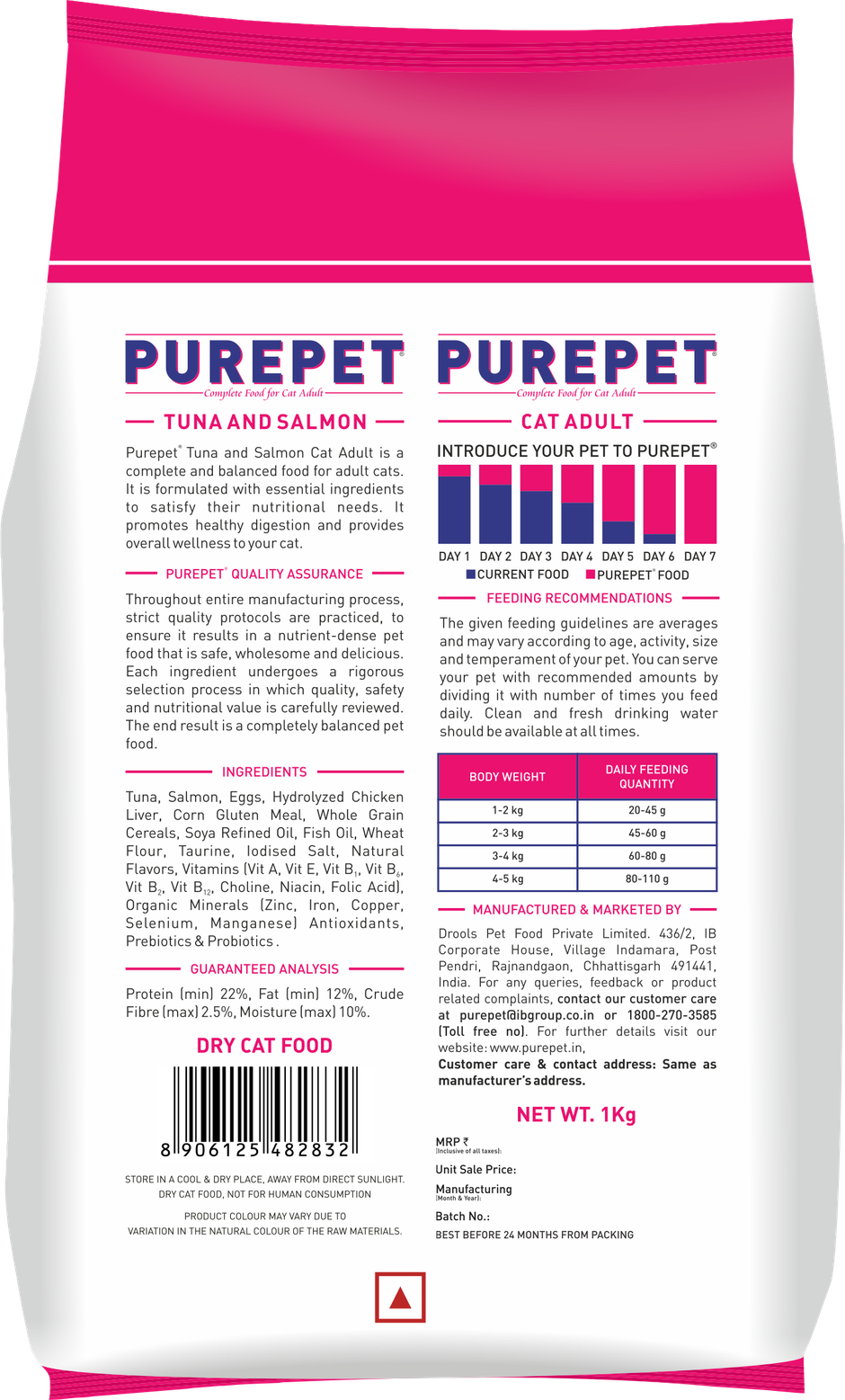 Purepet Tuna & Salmon Adult Dry Cat Food