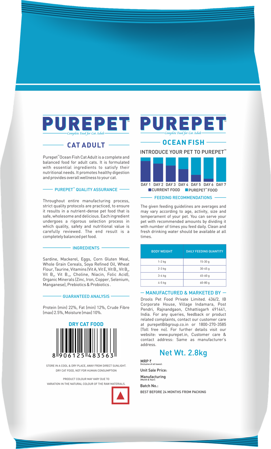 Purepet Ocean Fish Adult Dry Cat Food Combo 