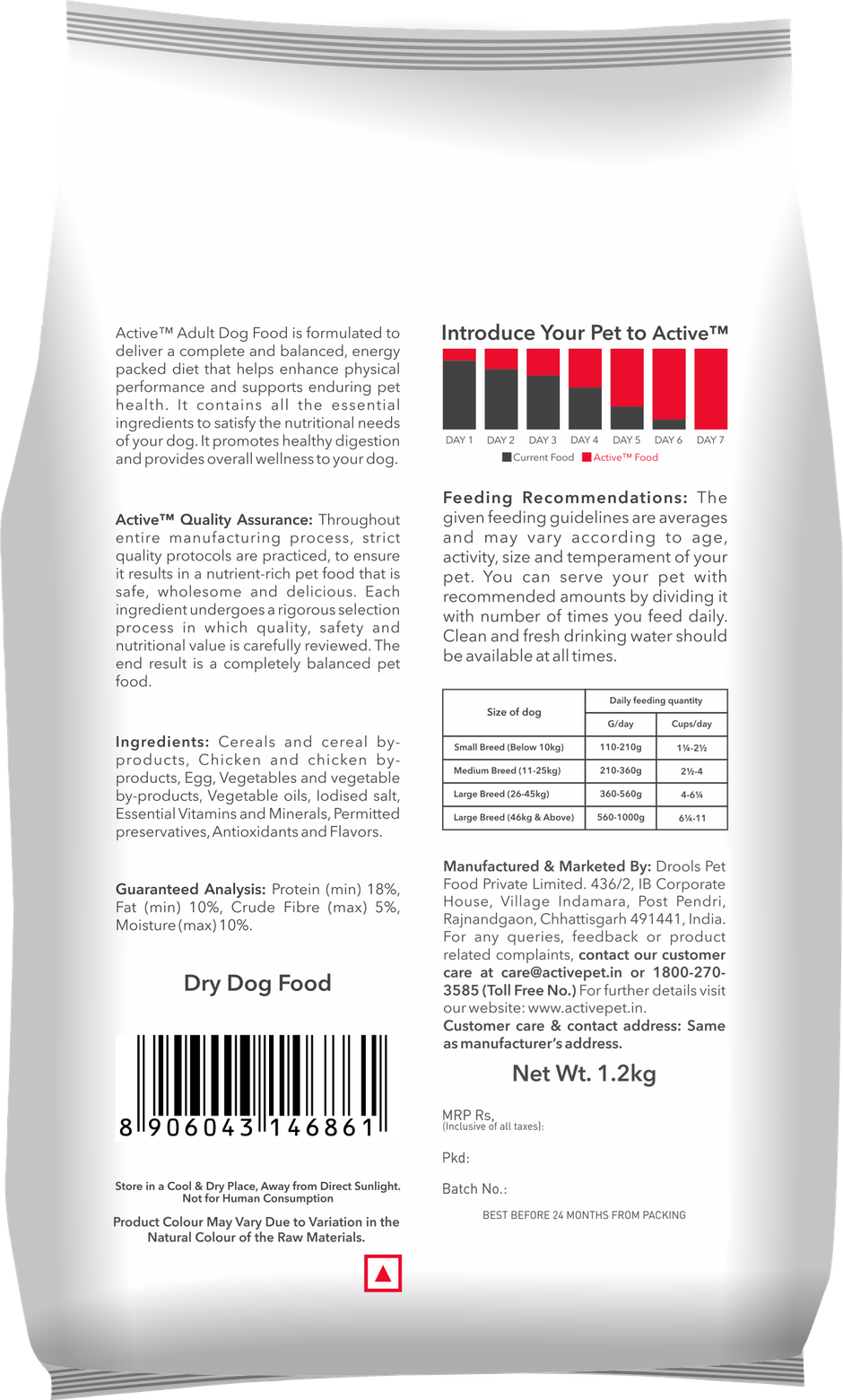 Active Adult Chicken and Vegetables Dry Dog Food (Buy 1 Get 1 Free)