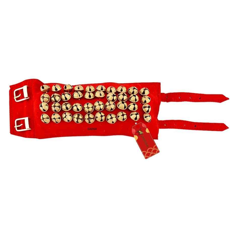 Uapan Brass Ghungroo Velvet Pad With Strip 4 Line Pair, 40+41