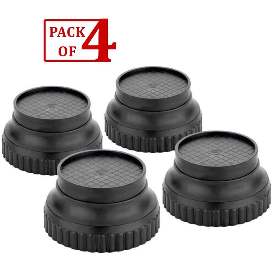 Daluci Washing Machine Pads For Vibration Reduction and Noise Control - Pack Of 4 | Black