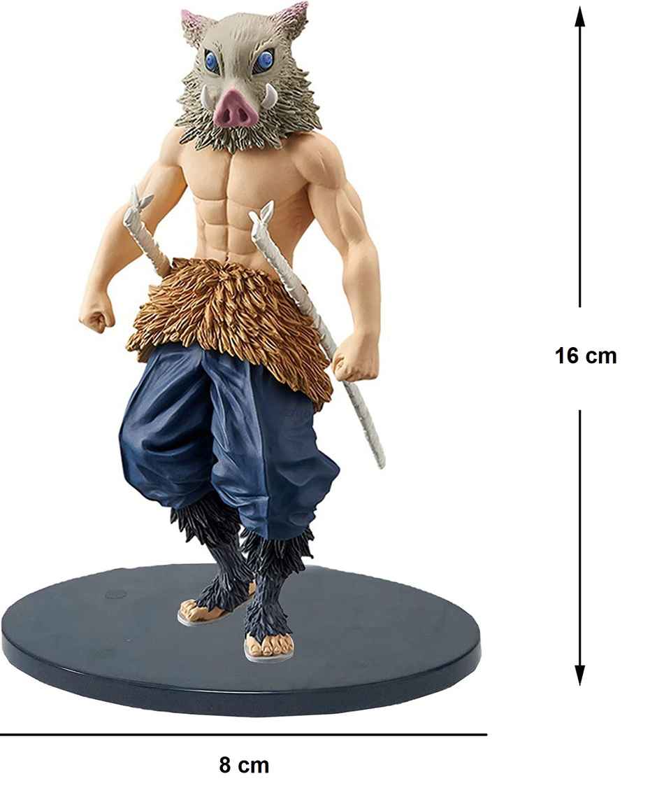 Awestuffs Inosuke Demon Slayer Action Figure Limited Edition for Car Dashboard
