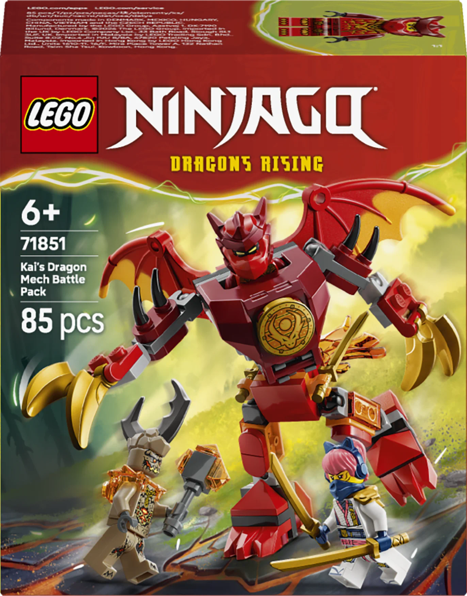 LEGO NINJAGO Kais Dragon Mech Battle Pack Mech Toy 71851