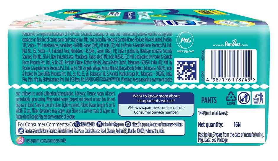 Pampers All Round Protection Baby Diapers | Pant Style | XL | 30 pcs