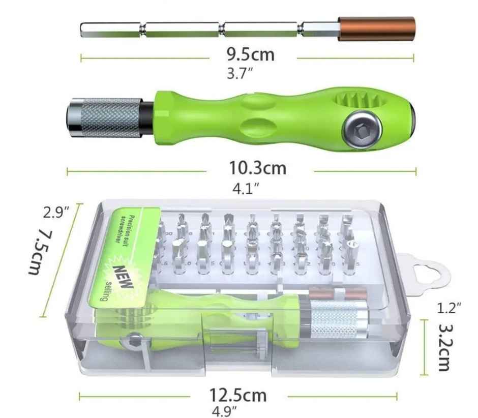 HashWOW 30 in 1 Multipurpose Mini Magnetic Screw Driver Set | Tool Kit Extension Bar & Organizer