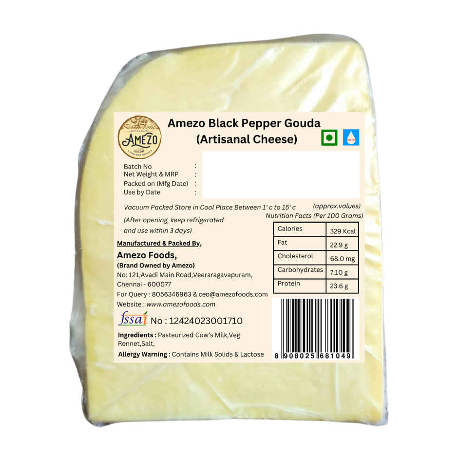AMEZO Black Pepper Gouda Cheese