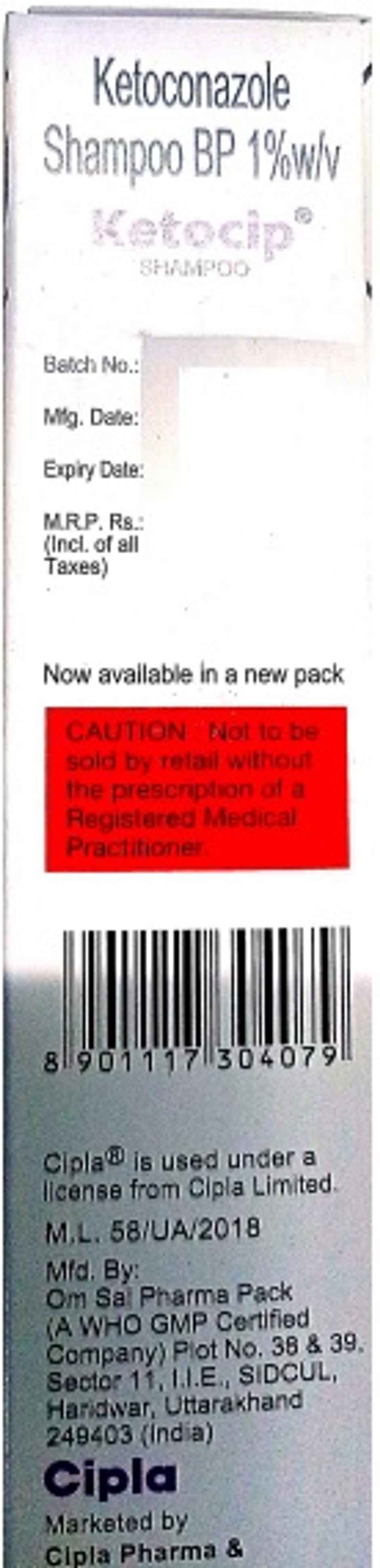 Ketocip 1% Shampoo