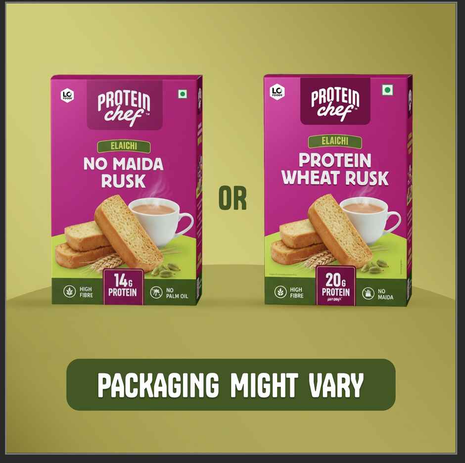 Protein Chef High Protein No Maida Premium Rusk (Elaichi Toast)