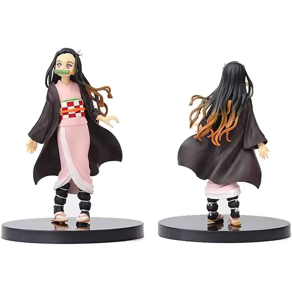 Awestuffs Nezuko Demon Slayer Action Figure Limited Edition for Car Dashboard