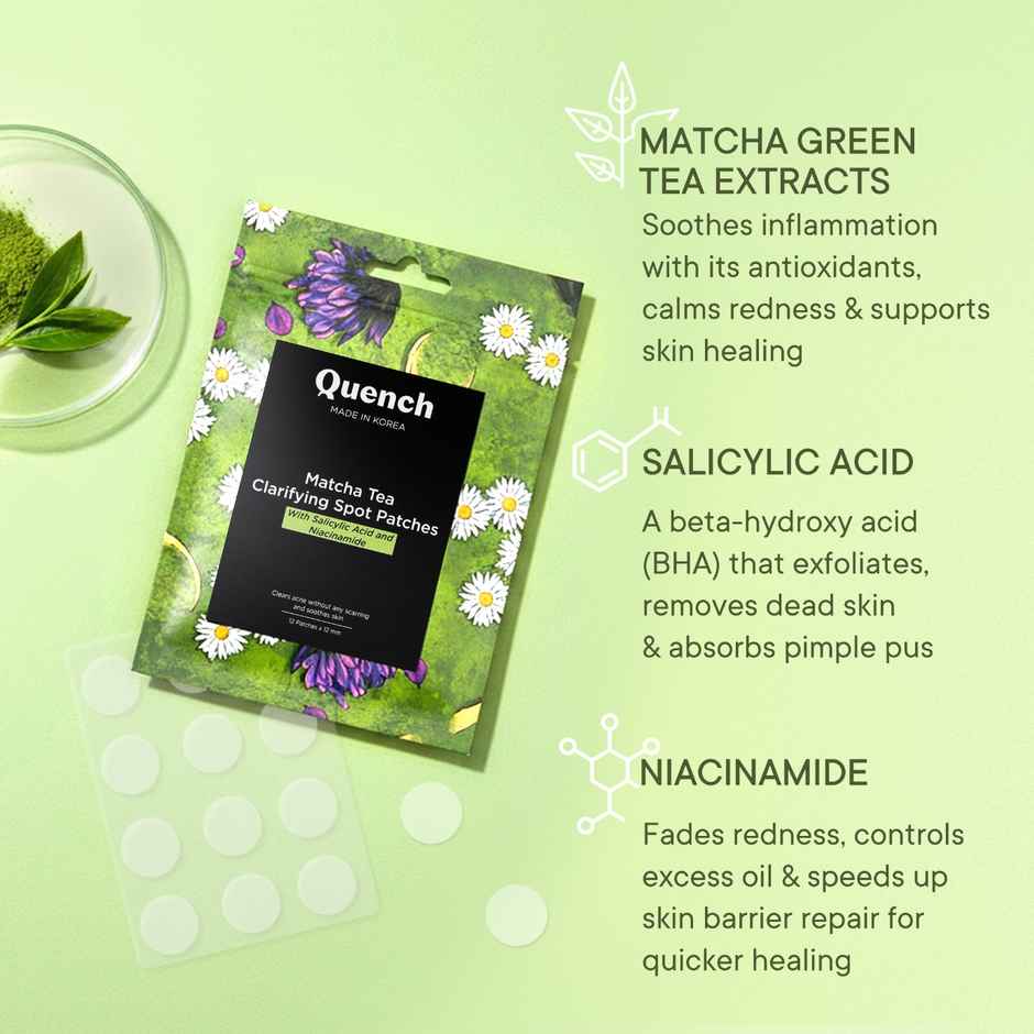 Quench Matcha Tea Clarifying Acne Patches