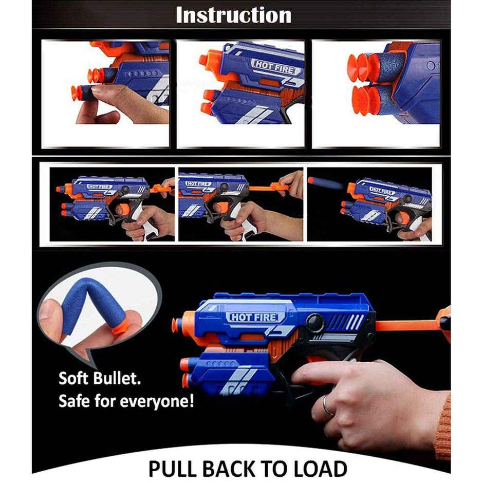 Storio Blaze Storm Soft Bullet Gun | Foam Dart Gun with 10 Safe Bullets