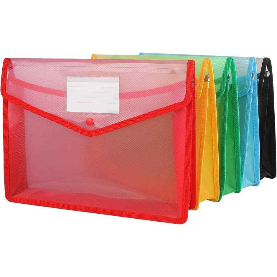 Saya FS Clear Document Bag | Durable File Organizer for Office, School & Home Use