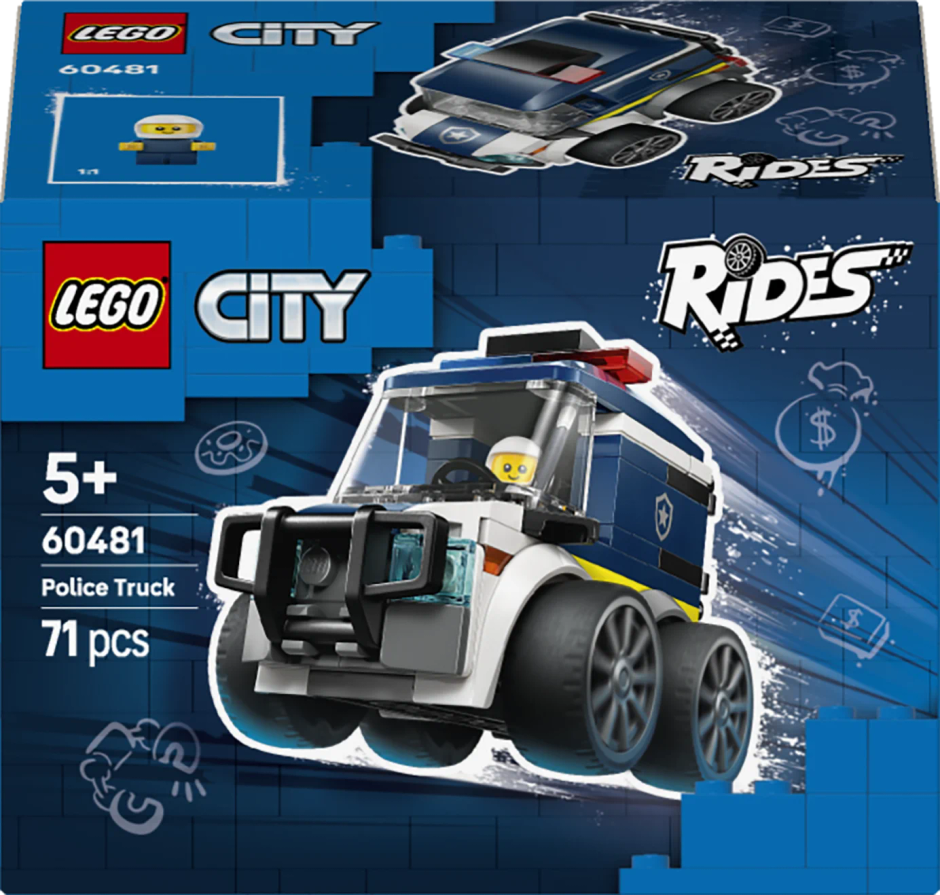 LEGO City Rides Police Truck Toy Building Set 60481