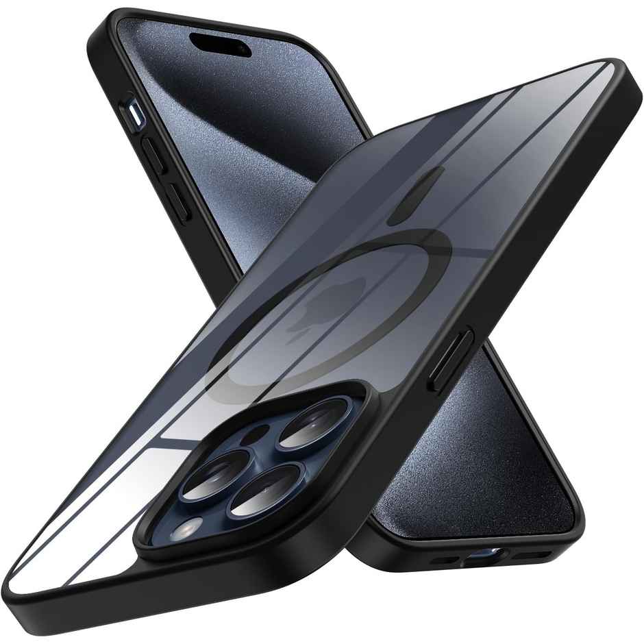 ExpressB For iPhone 15 Pro Case Thin Matte Anti-Scratch For Magsafe Shockproof Protection -Black