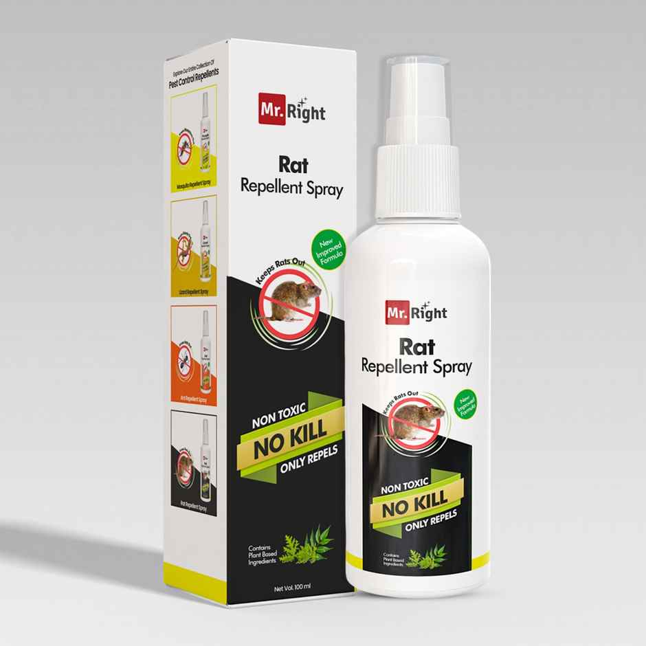 Mr. Right Herbal Rat Repellent Spray for Car & Home | Chemical-Free