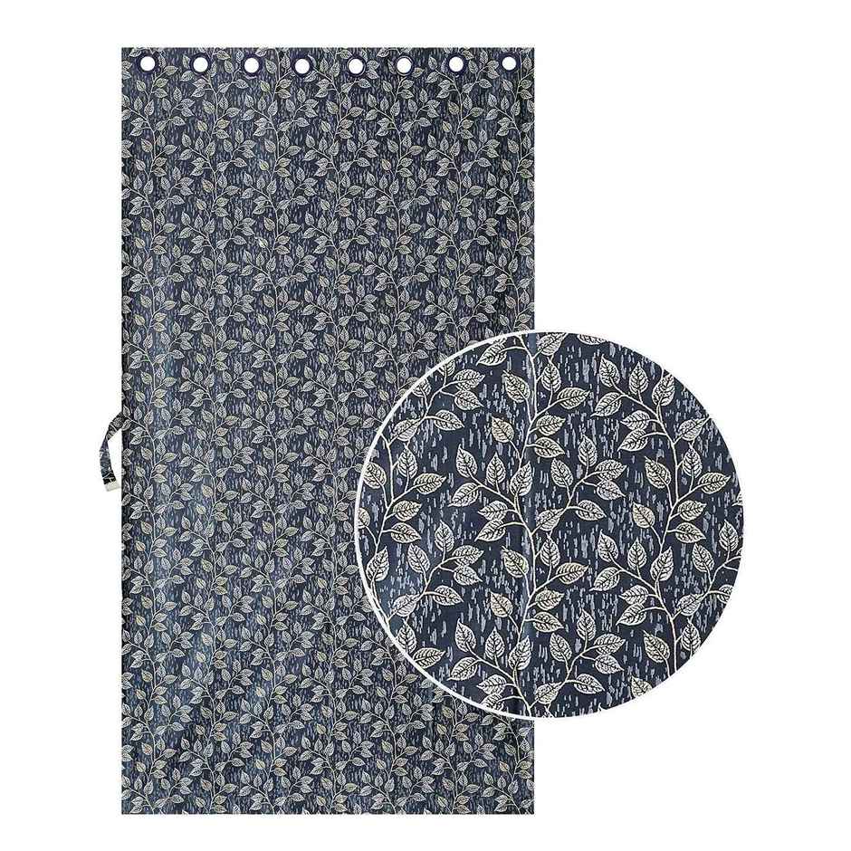 Antzco Dark Grey Printed Door Curtain 7 ft x 4 ft | Pack of 2 | DC05