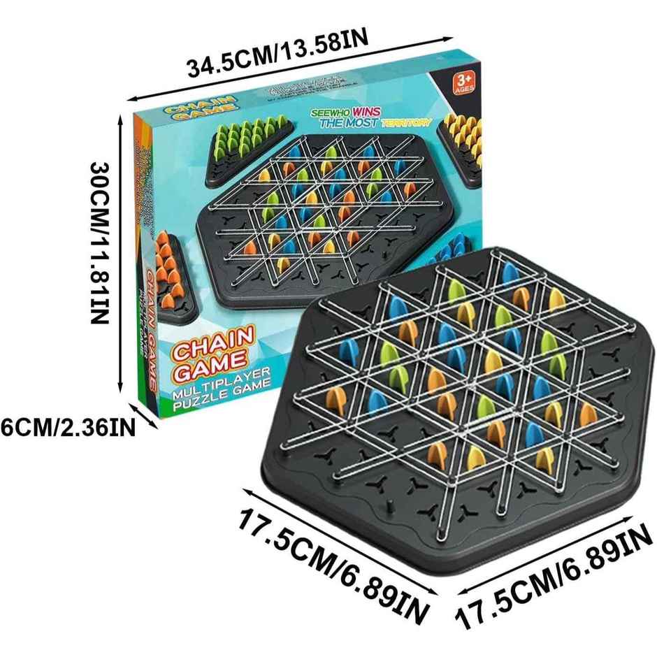 Kidology Chain Triangle Chess Board Game Toy For Kids & Adults