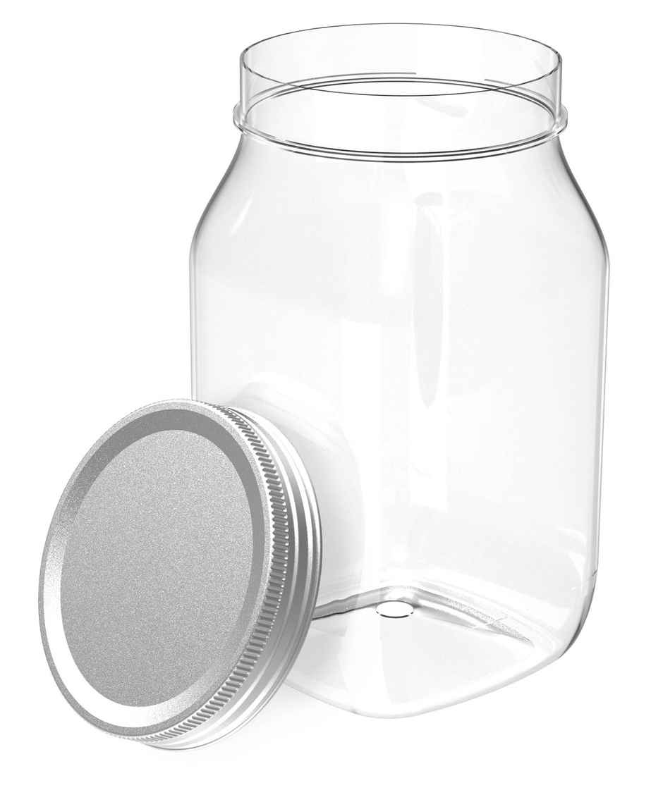 All Time Crystal Storage Jar (960 Ml X 2) (1920 Ml), Transparent