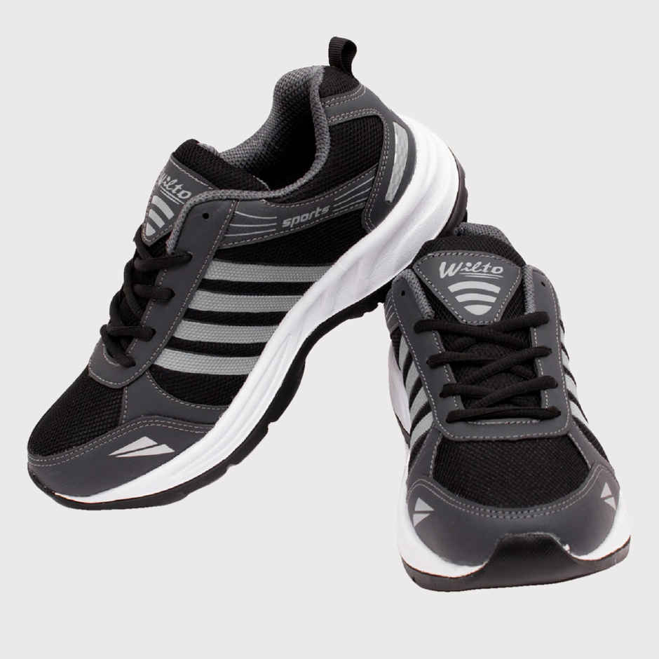 Asian Jio-13 Men Sports Shoes Black-Silver (Size-10)