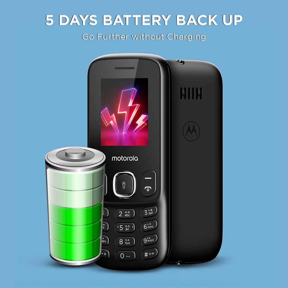 Motorola A10e Dual Sim Keypad Phone | Long Lasting Battery | Black